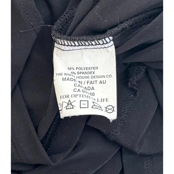 SYMPLI Tunic Blouse Top Size 4 Black 3/4 Sleeves Ruffle Neckline Front Stretch - Picture 7 of 7